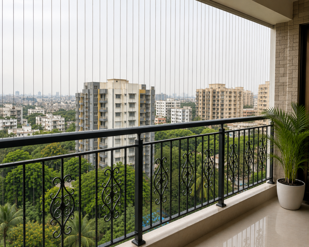 Invisible Balcony Grill Kolkata